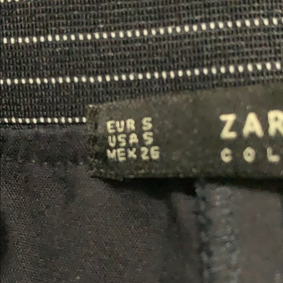 Zara Women’s Navy Skinny Trousers Pants Small - Picture 7 of 9